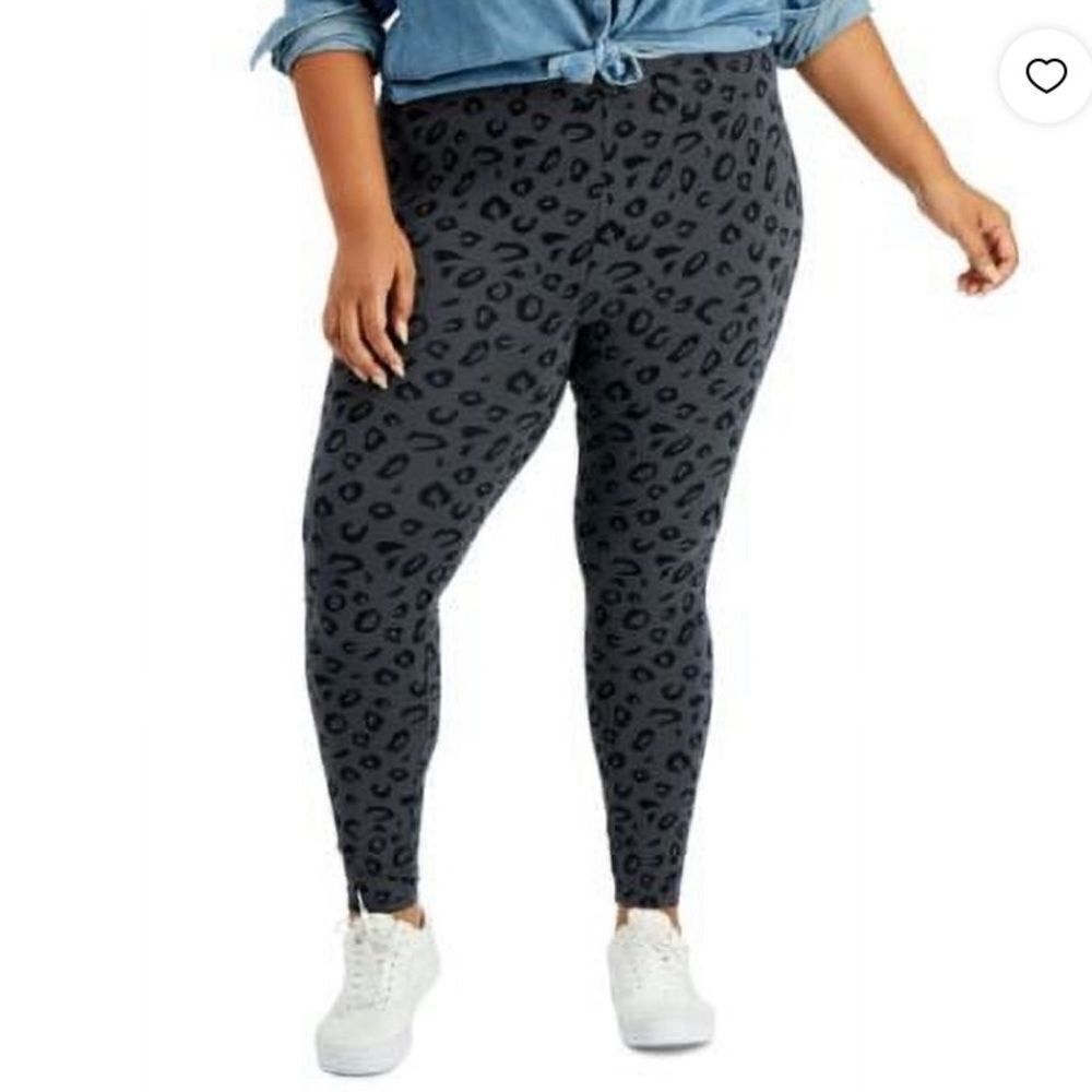 Style & Co leggings 2x NWT ankle size animal grey print